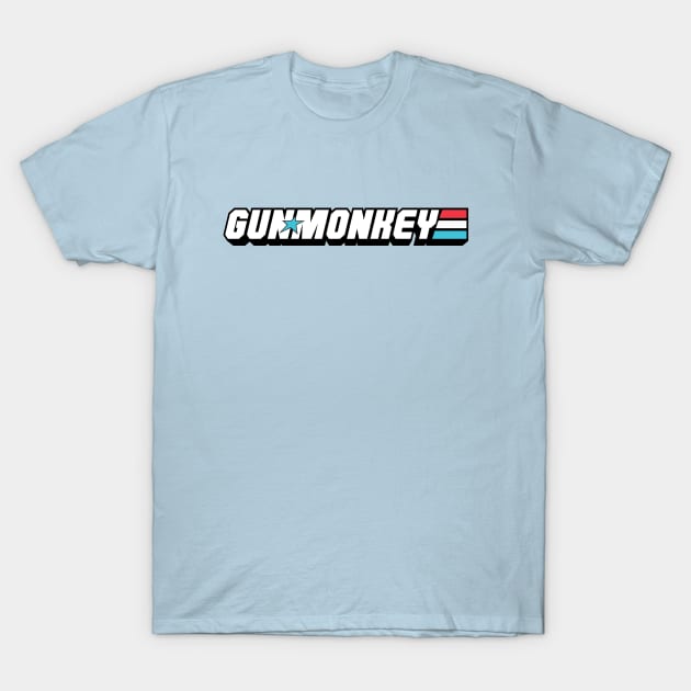 Gun Monkey American Hero T-Shirt by Wooly Bear Designs